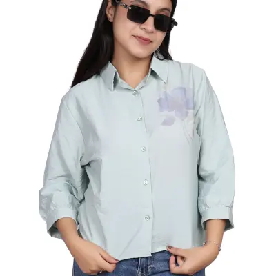 MINT SOFT FLORAL PRINT CASUAL SHIRT FREE SIZE