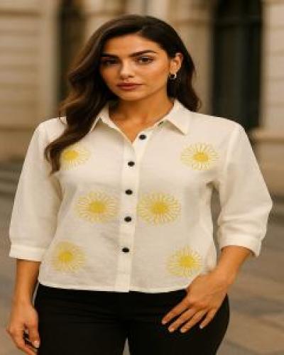 Watercolor Floral Casual Shirt"