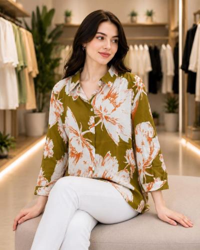Floral Printed Casual Shirt For Women