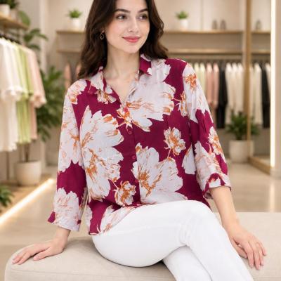 Floral Printed Casual Shirt For Women