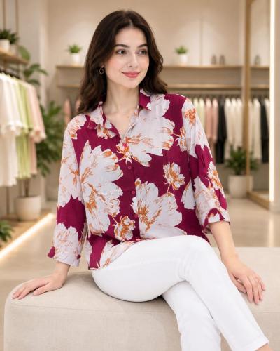 Floral Printed Casual Shirt For Women