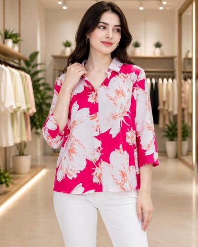 Floral Printed Casual Shirt For Women
