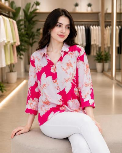 Floral Printed Casual Shirt For Women