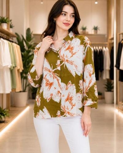 Floral Printed Casual Shirt For Women