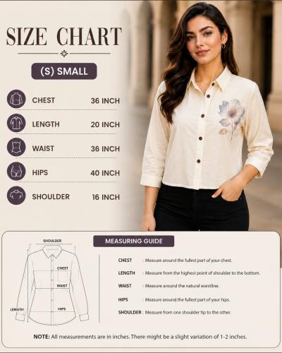 Women's White Floral Print Casual Shirt
